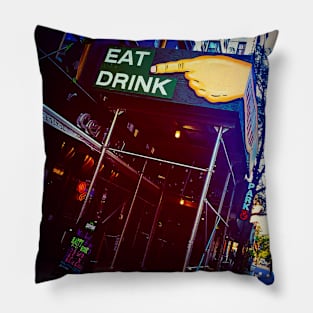 Eat Drink, New York City Pillow