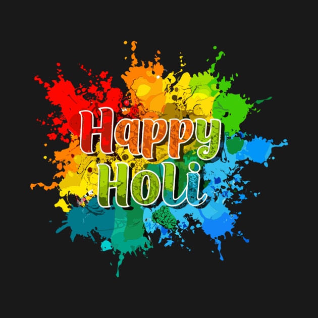 Happy Holi Celebration India Hindu Matching Men Women Kids by AimArtStudio