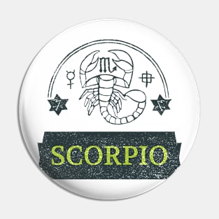 Scorpio Zodiac Sign Pin