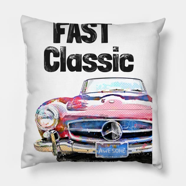 Mercedes 190 SL Classic Pillow by Woohoo