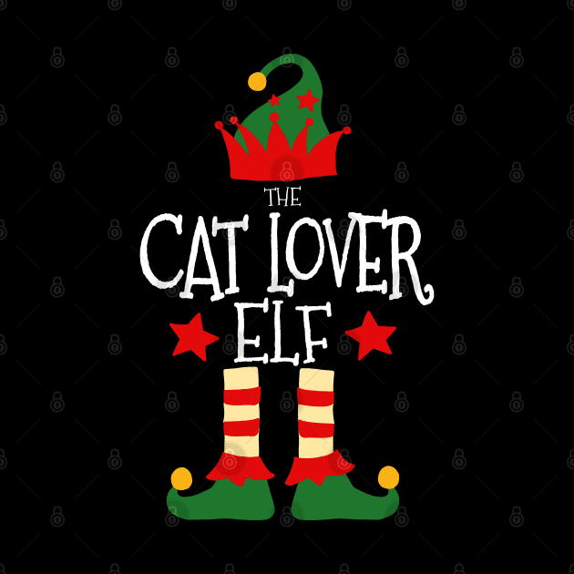 Cat Lover Elf Matching Family Group Christmas Party Pajamas by uglygiftideas