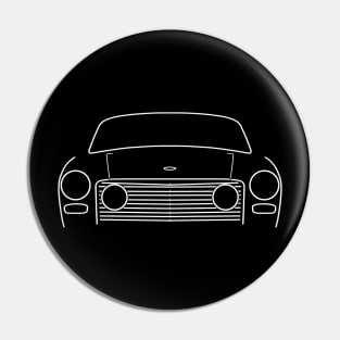 Bristol 408 1960s classic British sport saloon car white outline graphic Pin