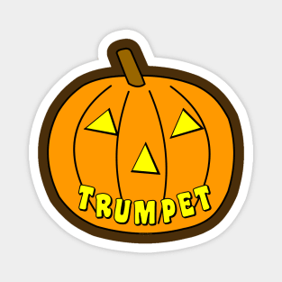 Trumpet Halloween Pumpkin Magnet