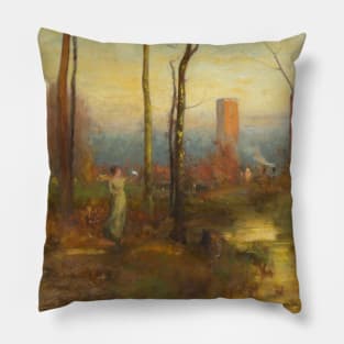 The Mill Stream, Montclair, New Jersey by George Inness Pillow