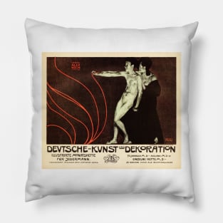 Josef Rudolf Witzel 1898 DEUTSCHE KUNST UND DEKORATION Vintage German Poster Pillow