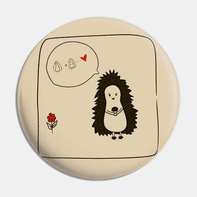 Loving hedgehog Pin by Zjuka_draw