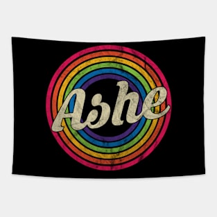 Ashe - Retro Rainbow Faded-Style Tapestry