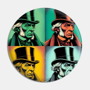 Scrooge Spectrum: Pop Art's Victorian Visionary - Ebenezer Scrooge Pin