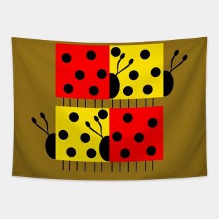 Square Ladybugs Tapestry