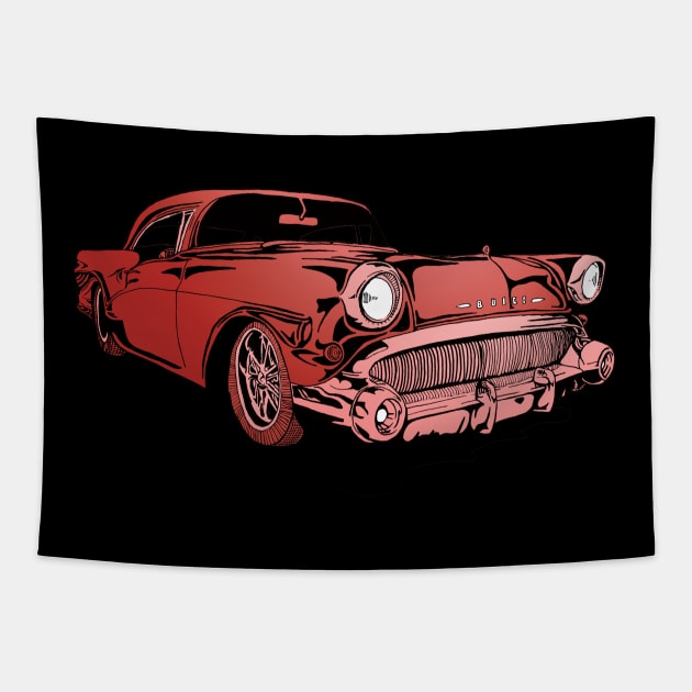 1950s Buick Super Riviera Tapestry by illustravery