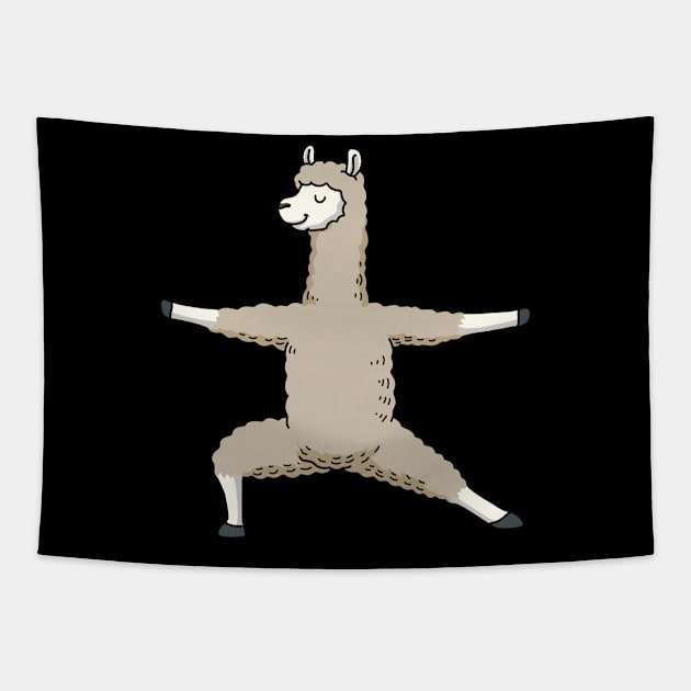 LLama Gifts Funny Yoga Gift Women Meditation Gifts Namaste Tapestry by PomegranatePower