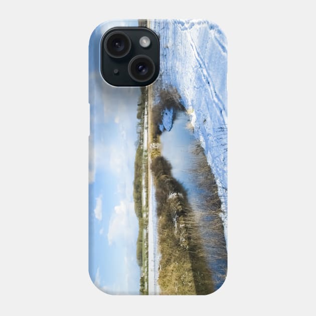 Country River in the Winter Phone Case by Natural Distractions