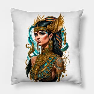 Fantastical Cleopatra Profile Pillow