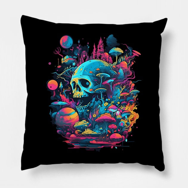 Follow me into the night Pillow by Fluiid