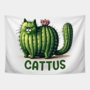 CACTUS CAT Funny Quote Hilarious Animal Food Pun Sayings Humor Gift Tapestry