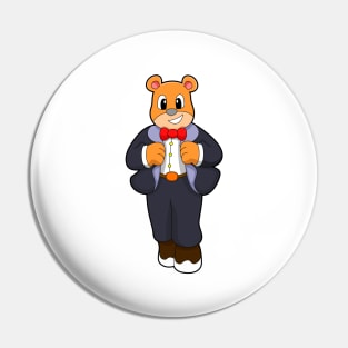 Bear as Groom with Suit Pin