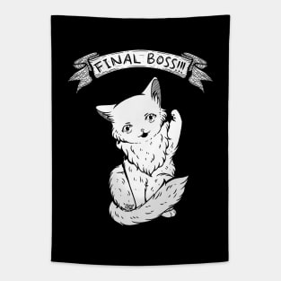 Kitty Final Boss Illustration Tapestry