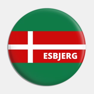 Esbjerg Denmark in Danish Flag Pin