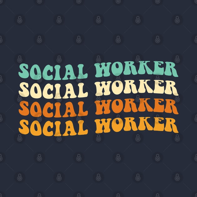 Funny Social Worker Gift Social Work Gift Groovy Social Worker by kmcollectible