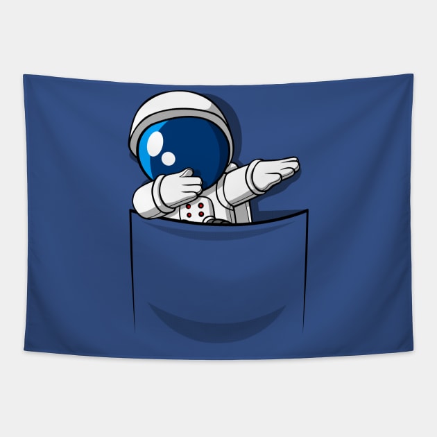 Dabbing Pocket astronaut Tapestry by albertocubatas