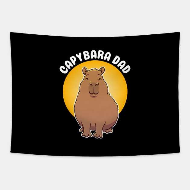 Cute Capybara Dad Tapestry by capydays