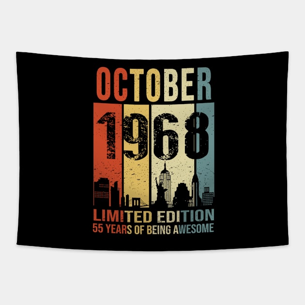 Made In 1963 October 60 Years Of Being Awesome Tapestry by Vintage White Rose Bouquets