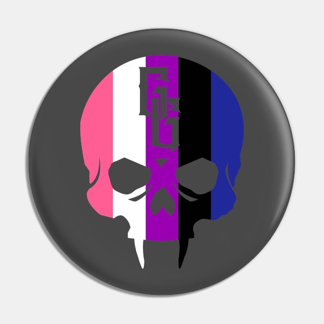 Genderfluid Pride Gehenna Pin by highcouncil@gehennagaming.com