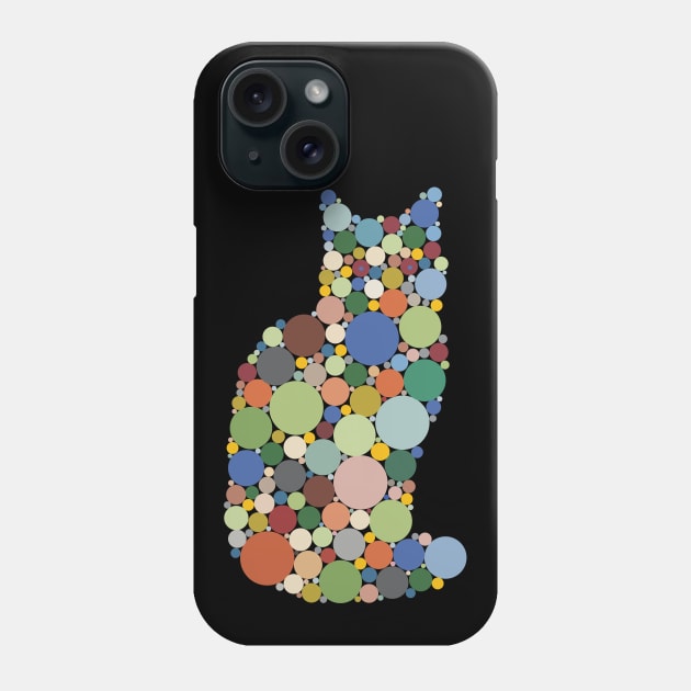 Cat Coloured Dots Phone Case by Miozoto_Design