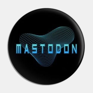 Geometric Line Mastodon Pin