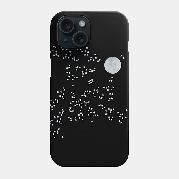 moon in the starry sky Phone Case by SpassmitShirts