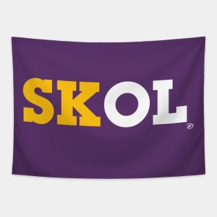 Block Script "SKOL" Tapestry