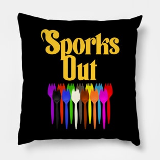 Sporks Out Pillow