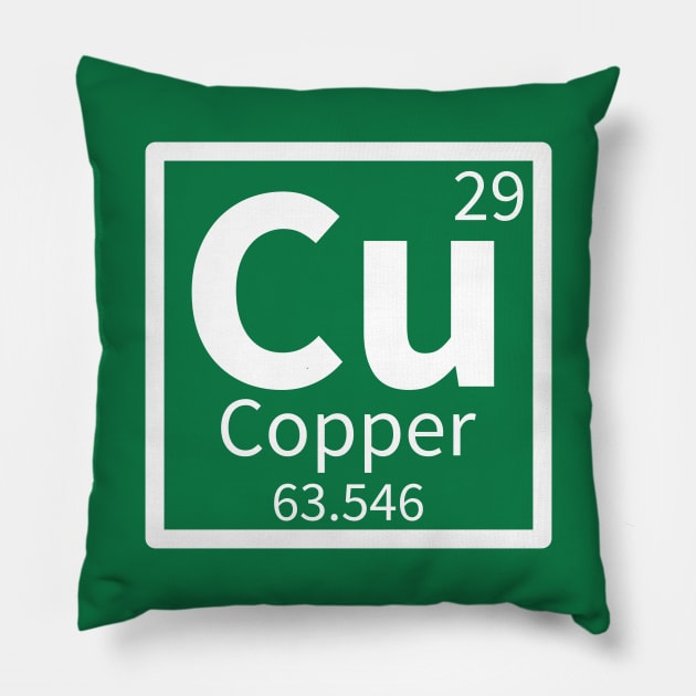 Copper — Periodic Table Element 29 Pillow by periodicimprints