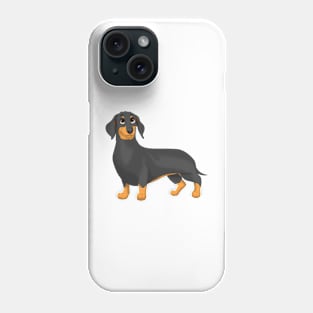 Black & Tan Smooth Dachshund Dog Phone Case