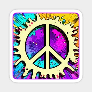 Peace Color Splash Magnet