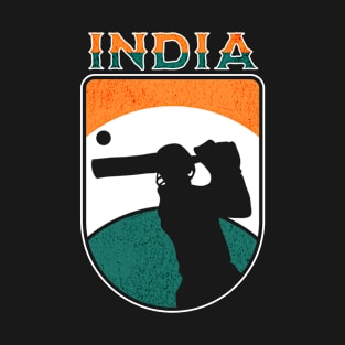 India Cricket Vintage Cricket Sports Lover T-Shirt