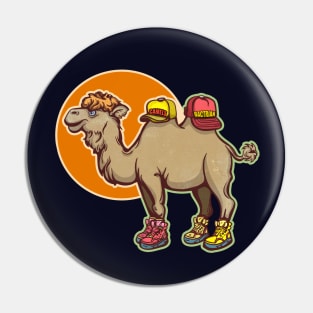 Bactrian Camel Wearing Hat Pin