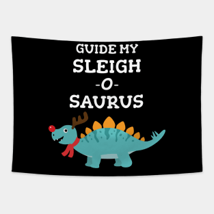 Funny Dinosaur Christmas Stegosaurus Tapestry