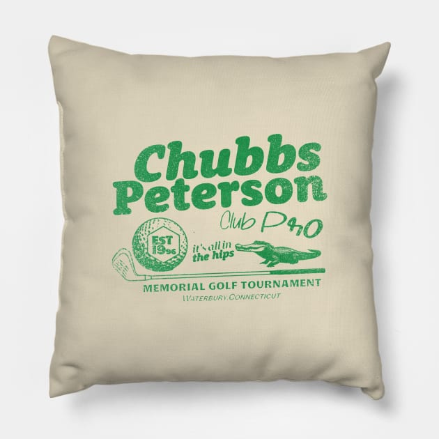 Chubbs Peterson Memorial Golf CHUBBS Pillow by Nostalgia Avenue