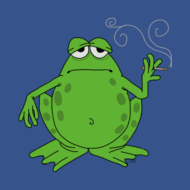 Smoking toad frog by wolfmanjaq