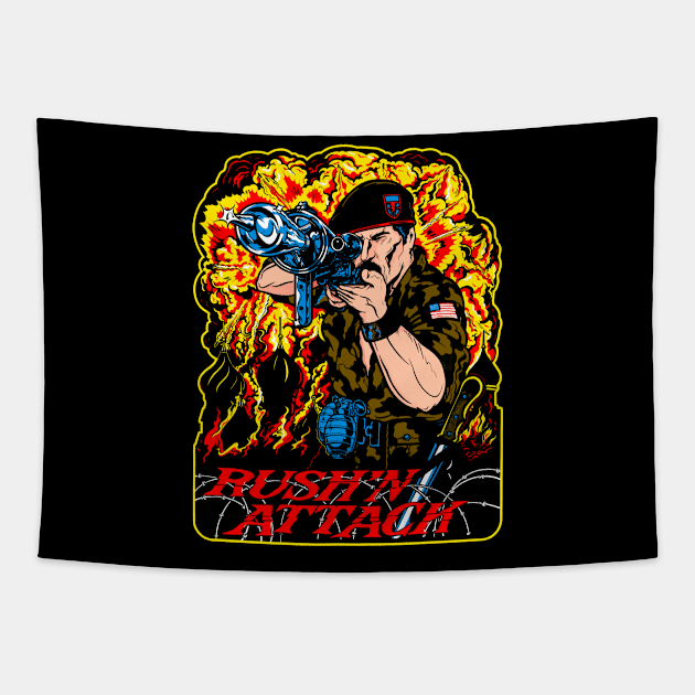 Green Beret Tapestry by RetroPixelWorld