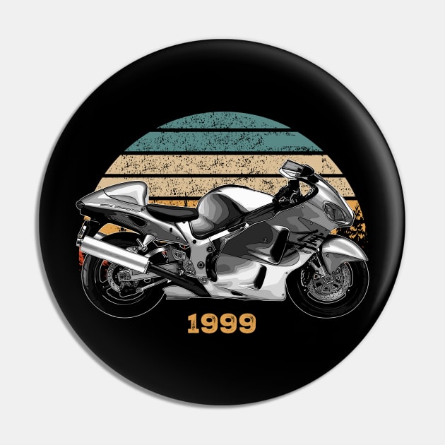 Suzuki Hayabusa 1999 Vintage Motorcycle Design Pin by Madisen Harvey