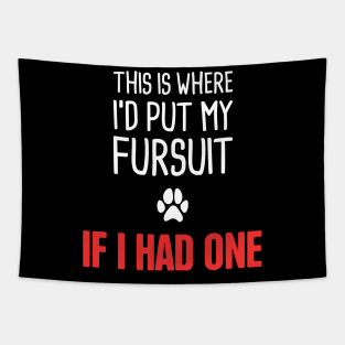 Funny Anthro Furry Fandom Fursuit Con Gift Tapestry