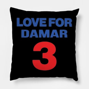 Damar Hamlin - Hamlin - Love For 3 - Love For Hamlin - Pray for Damar Hamlin Pillow