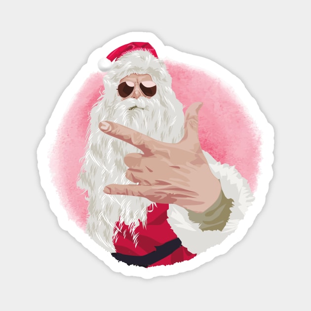 Funny Santa Claus, Merry Christmas, Dope Santa Magnet by Utopia Shop