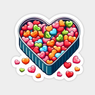 Cute Valentine's Day Hearts Candy Magnet