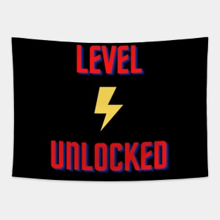 Level Unlocked Gamer Apparel Tapestry