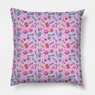 Cute sweets and candy pattern Pillow