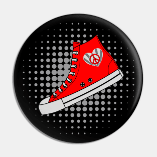 Red High Top Sneaker Pin