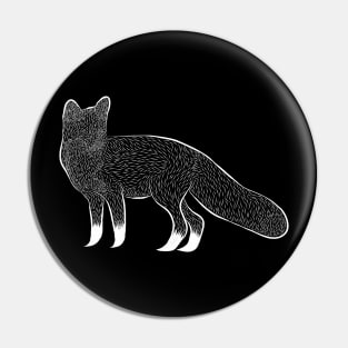 White Fox Pin